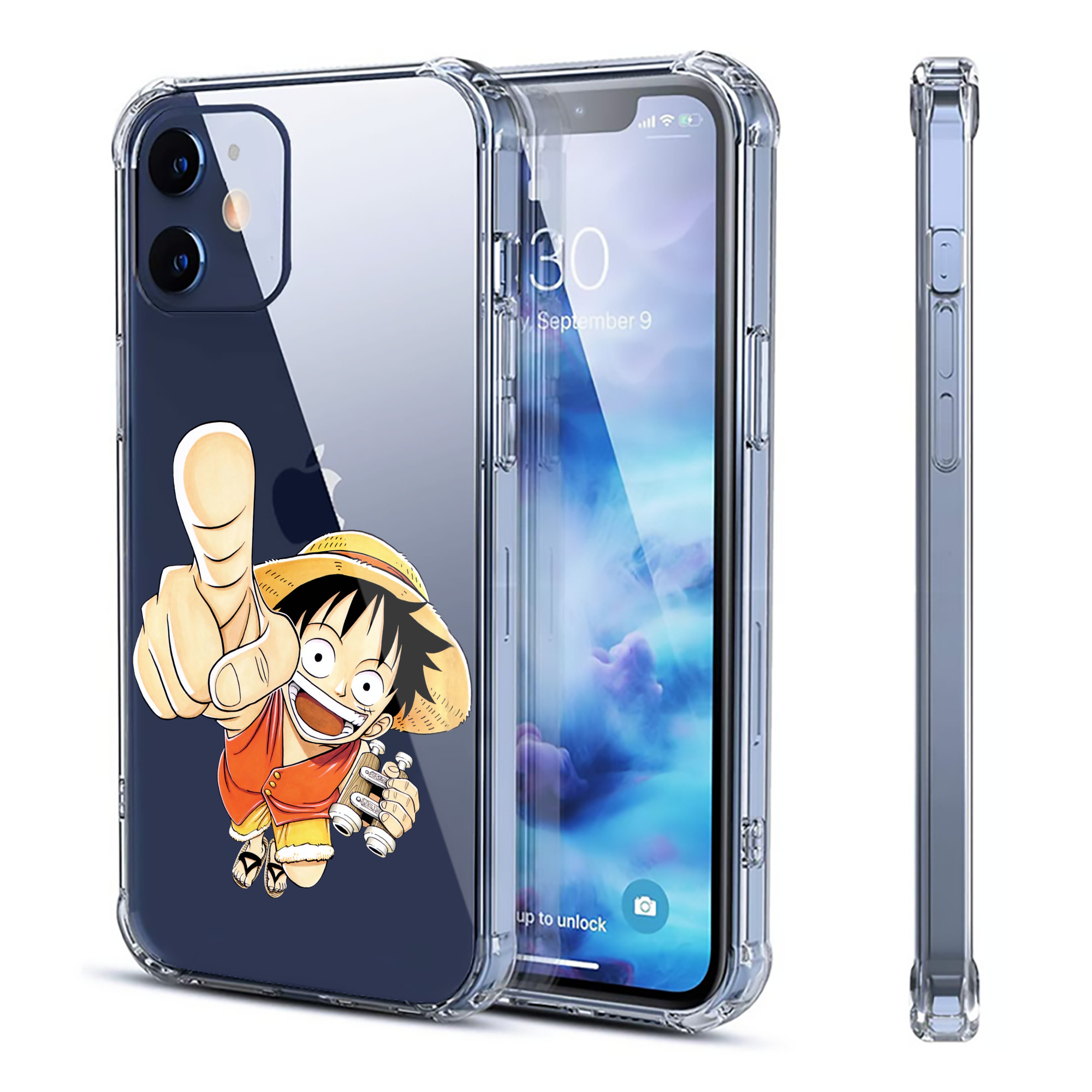 （画像用） ワンピース モンキー・D・ルフィ ONE PIECE Monkey D. Luffy 【iPhone 12シリーズ対応】透明スマホケース（クリアソフトケース）